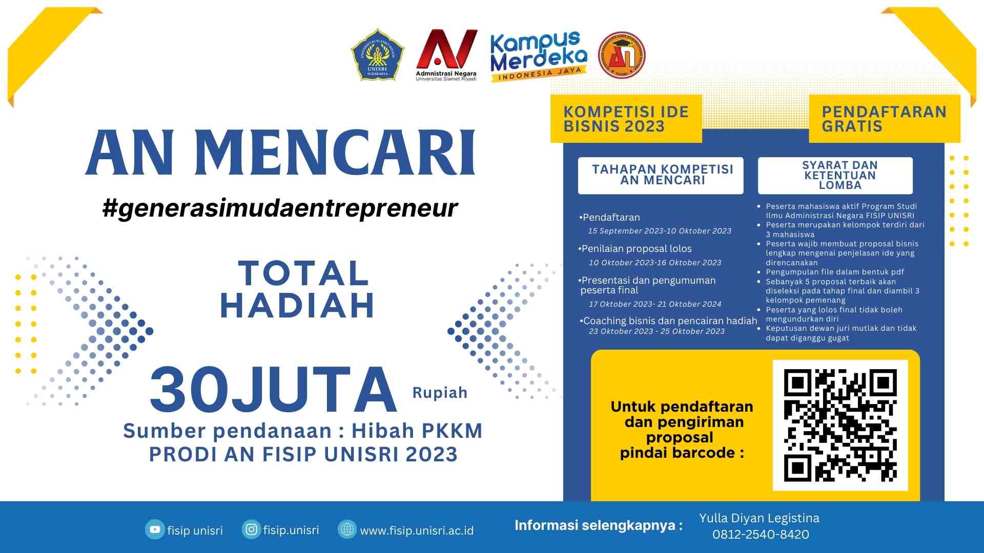 AN FISIP UNISRI Mencari Generasi Muda Entrepreneur